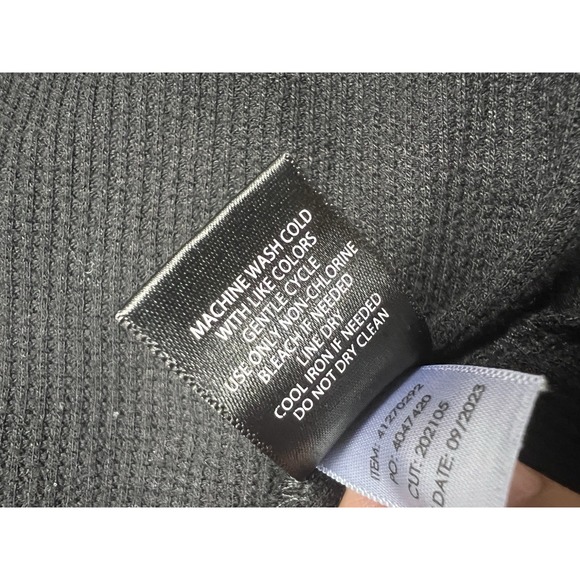 Torrid Dress Womens 00 Black Long Sleeve Mini Waffle Knit Polyester Blend Pocket - Picture 13 of 14